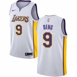 Youth Nike Los Angeles Lakers 9 Luol Deng Swingman White NBA Jersey Association Edition 