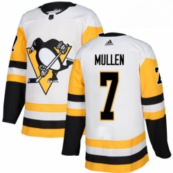 Womens Adidas Pittsburgh Penguins 7 Joe Mullen Authentic White Away NHL Jersey 
