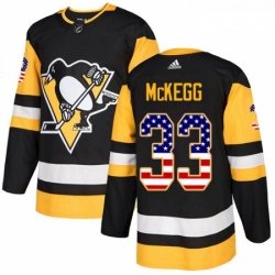 Youth Adidas Pittsburgh Penguins 33 Greg McKegg Authentic Black USA Flag Fashion NHL Jersey 