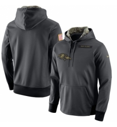 NFL Mens Baltimore Ravens Nike Anthracite Salute to Service Player Performance Hoodie