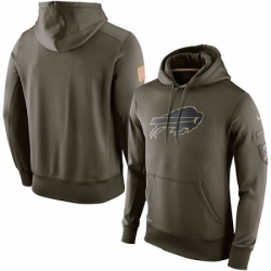 NFL Mens Buffalo Bills Nike Olive Salute To Service KO Performance Hoodie