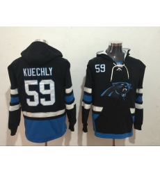 Men Nike Carolina Panthers Luke Kuechly 59 NFL Winter Thick Hoodie