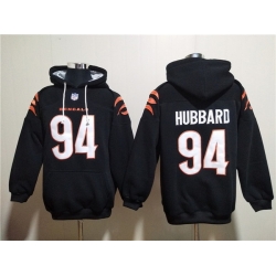 Men Cincinnati Bengals 94 Sam Hubbard Black Pullover Hoodie