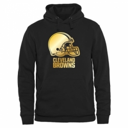 NFL Mens Cleveland Browns Pro Line Black Gold Collection Pullover Hoodie