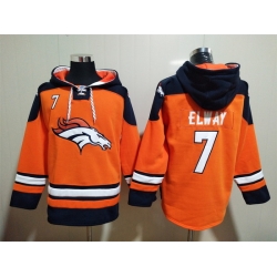 Men Denver Broncos 7 John Elway Stitched Hoodie