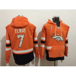 Men Nike Denver Broncos John Elway 7 NFL Winter Thick Hoodie