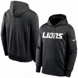 Men Detroit Lions Nike Fan Gear Wordmark Performance Pullover Hoodie Black