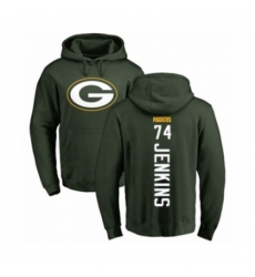 Football Green Bay Packers 74 Elgton Jenkins Green Backer Hoodie