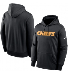 Men Kansas City Chiefs Nike Fan Gear Wordmark Performance Pullover Hoodie Black