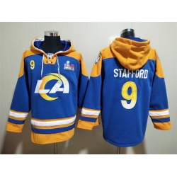 NFL Men Los Angeles Rams 9 Matthew Stafford Stitched Hoodie II