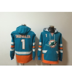 Men Nike Miami Dolphins Tua Tagovailoa 1 NFL Winter Thick Hoodie