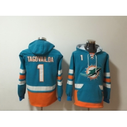 Men Nike Miami Dolphins Tua Tagovailoa 1 NFL Winter Thick Hoodie