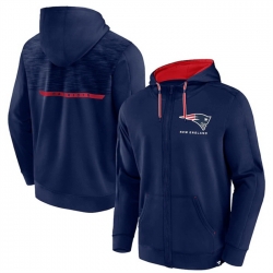 Men New England Patriots Navy Defender Evo Full Zip Hoodie