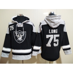 Los Angeles Raiders Sitched Pullover Hoodie #75 Howie Long