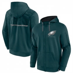 Men Philadelphia Eagles Green Defender Evo Full Zip Hoodie