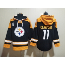 NFL Men Pittsburgh Steelers 11 Chase Claypool Stitched Hoodie
