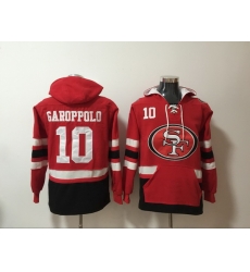 Men Nike San Francisco 49ers Jimmy Garoppolo 10 NFL Winter Thick Hoodie