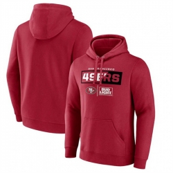 Men San Francisco 49ers Scarlet X Bud Light Pullover Hoodie