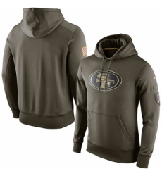 NFL Mens San Francisco 49ers Nike Olive Salute To Service KO Performance Hoodie