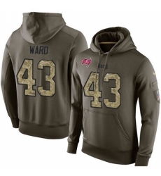 NFL Nike Tampa Bay Buccaneers 43 TJ Ward Green Salute To Service Mens Pullover Hoodie