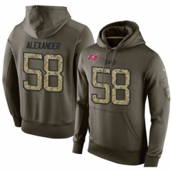 NFL Nike Tampa Bay Buccaneers 58 Kwon Alexander Green Salute To Service Mens Pullover Hoodie