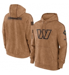 Men Washington Commanders 2023 Brown Salute To Service Pullover Hoodie