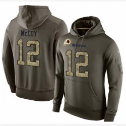 NFL Nike Washington Redskins 12 Colt McCoy Green Salute To Service Mens Pullover Hoodie