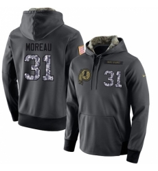 NFL Nike Washington Redskins 31 Fabian Moreau Stitched Black Anthracite Salute to Service Player Performance Hoodie