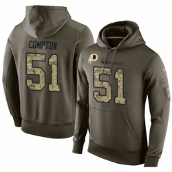 NFL Nike Washington Redskins 51 Will Compton Green Salute To Service Mens Pullover Hoodie