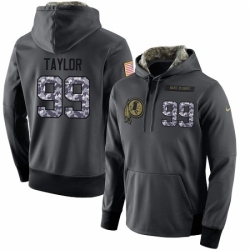 NFL Nike Washington Redskins 99 Phil Taylor Stitched Black Anthracite Salute to Service Player Performance Hoodie