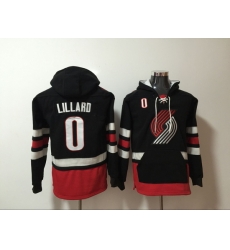 Men's Portland Trail Blazers #0 Damian Lillard Black Stitched Hoody