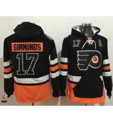 Flyers #17 Wayne Simmonds Black Name  26 Number Pullover NHL Hoodie