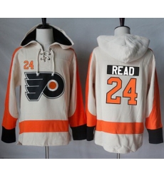 Flyers #24 Matt Read Cream Sawyer Hooded Sweatshirt Stitched NHL Jersey