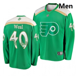 Flyers 40 Jordan Weal Green 2019 St  Patrick Day Adidas Jersey