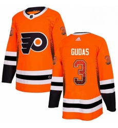 Mens Adidas Philadelphia Flyers 3 Radko Gudas Authentic Orange Drift Fashion NHL Jersey 