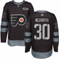 Mens Adidas Philadelphia Flyers 30 Michal Neuvirth Premier Black 1917 2017 100th Anniversary NHL Jersey 