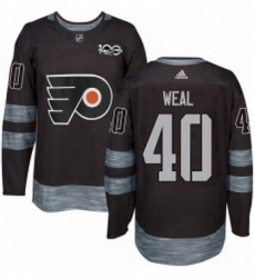 Mens Adidas Philadelphia Flyers 40 Jordan Weal Premier Black 1917 2017 100th Anniversary NHL Jersey 