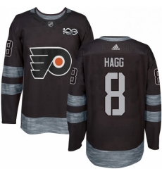 Mens Adidas Philadelphia Flyers 8 Robert Hagg Premier Black 1917 2017 100th Anniversary NHL Jersey 