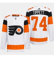 Men's Philadelphia Flyers #74 Owen Tippett White 2024 Stadium Series Stitched Jersey