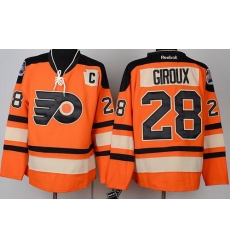 Philadelphia Flyers 28 Claude Giroux Orange Winter Classic NHL Jerseys C Patch