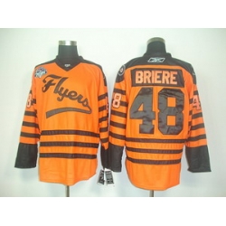 nhl jerseys philadelphia flyers 48 briere orange[2012 winter classic]