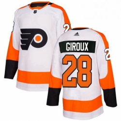 Womens Adidas Philadelphia Flyers 28 Claude Giroux Authentic White Away NHL Jersey 