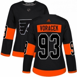 Womens Adidas Philadelphia Flyers 93 Jakub Voracek Premier Black Alternate NHL Jersey 