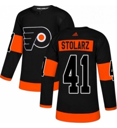 Youth Adidas Philadelphia Flyers 41 Anthony Stolarz Premier Black Alternate NHL Jersey 