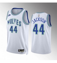 Men Minnesota Timberwolves 44 Justin Jackson White 2023 24 Classic Edition Stitched Jersey