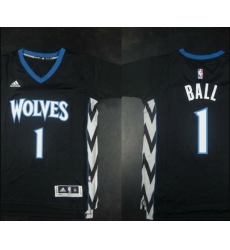 Men Minnesota Timberwolves LaMelo Ball #1 Black Adidas Stitched NBA Jersey