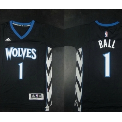 Men Minnesota Timberwolves LaMelo Ball #1 Black Adidas Stitched NBA Jersey
