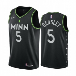 Men Nike Minnesota Timberwolves 5 Malik Beasley Black NBA Swingman 2020 21 City Edition Jersey