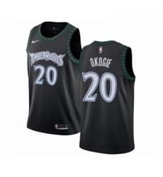 Mens Nike Minnesota Timberwolves 20 Josh Okogie Swingman Black Hardwood Classics Jersey 