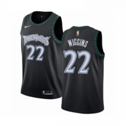 Mens Nike Minnesota Timberwolves 22 Andrew Wiggins Swingman Black Hardwood Classics Jersey